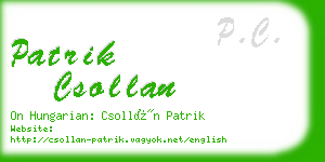 patrik csollan business card